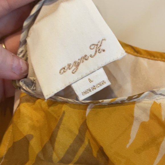 Pretty Aryn K 100% silk (US-Large) tie waist dress with adjustable straps - Picture 3 of 7